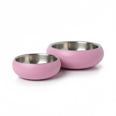 Double Wall Bowl Belly with Non-Slip Base – Pink - 800 ml
